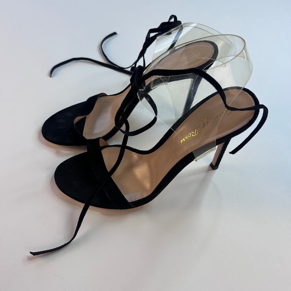 Gianvito Rossi clear ankle heels